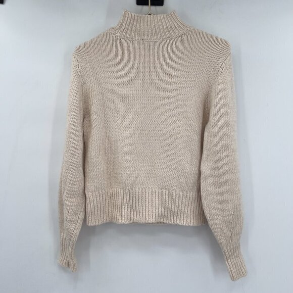 Ann Taylor Women's Long Sleeve Fringe Ribbed Turtleneck Sweater Women's M - Picture 2 of 10